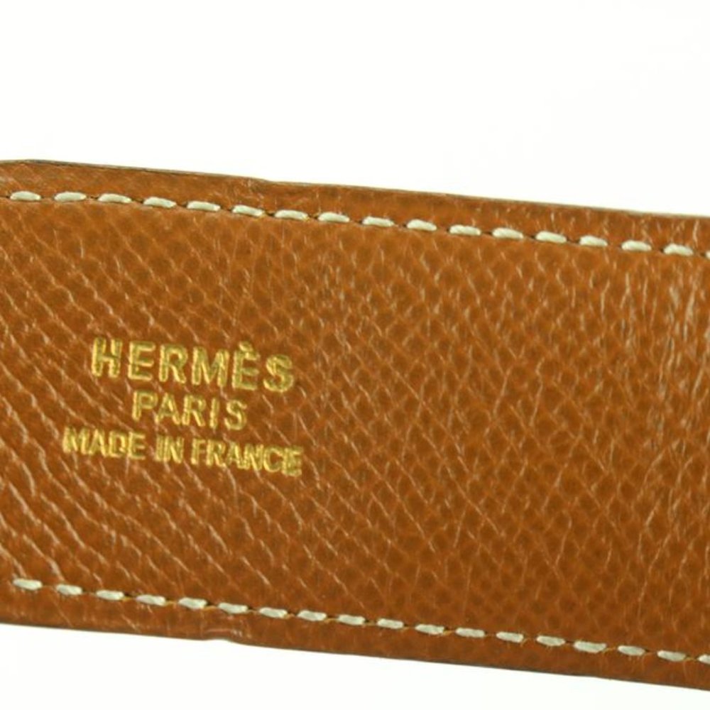 Hermès 32mm Black x Brown Reversible H Logo Belt Kit 93h719s - Picture 5 of 12